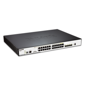 D-Link 24-Port Gigabit L2 Switch, 4 Combo SFP, 40-Gigabit Stacking