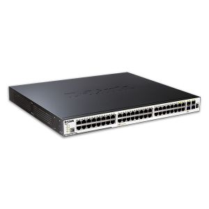D-Link 48-Port Gigabit Stackable L2 PoE Switch, 4 Combo SFP, 40-Gigabit Stacking