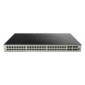 D-Link 44 port Gigabit + 4 Combo 10/100/1000Base-T/SFP ports + 4 10GE SFP+ ports L2 Stackable Managed Switch(L3 with license upgrade)
